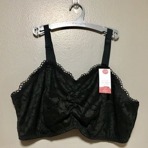 NWT Cacique Black Lace Bralette - Removable Straps